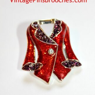 Vintage Purple Amethyst Diamond Rhinestone Women's Suit Jacket Brooch Pin, Ladies Suits Fashion Brooches Pins With Rhinestones, Wedding Bridal Church Special Occasion Suit Jacket Brooches Pins