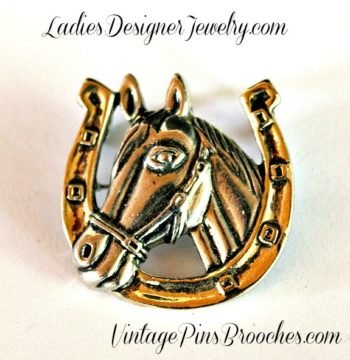 Horse Show And Horse Vintage Brooch Pin Jewelry, Ladies Designer Fashion Horse Pins Brooches, Horses Equine Equestrian, Kentucky Derby Horses