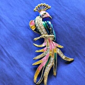 Vintage Peacock Pins Brooches, Pave Diamond Peacock Pin Brooch, Ladies Designer Wedding Fashion Jewelry, Birds Of Paradise Pins