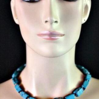 Vintage Turquoise Blue Gemstone Semi Precious Necklace, Necklaces For Woman, Bridal Weddings, Ladies Designer Turquoise Fashion Jewelry