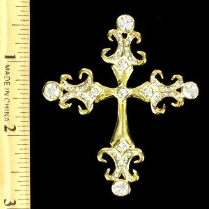 vintageCrucifixbrooch_rhinestoneCrucifixbrooch_rhinestonecrosspins_rhinestonescrossbrooches_ladiesdesignerjewelry_goldcrossbrooch_estatebrooches