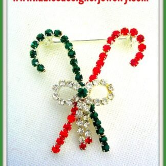 Christmas Holiday Candy Cane Brooch Ladies Designer Pins Jewelry Y65, Prong Set Christmas Brooch 972, Holiday Winter Brooches Pins Jewelry Woman