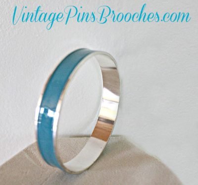 Vintage Turquoise Blue Pierced Hoop Earrings Bangle Bracelet Set, Women's Ladies Designer Jewelry Bracelets Earrings, Wedding Bridal Casual Dress