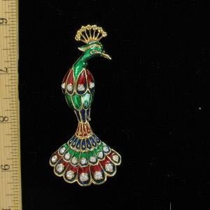 vintagepeacockpin_vintagepeacockbrooch_largepeacockpins_rhinestonepeacockpin_vintagerhinestonepeacockbrooch_ladiesdesignerjewelry_enamelpeacockpins