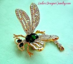 Tremble Articulated Dragonfly Pin Brooch Rhinestone Emerald Diamond, Large Dragonfly Pin Pave Rhinestones NY, Dragonflies Bug Insect Pins Brooches, Ladies Designer Jewelry Insect Dragonflies Bugs