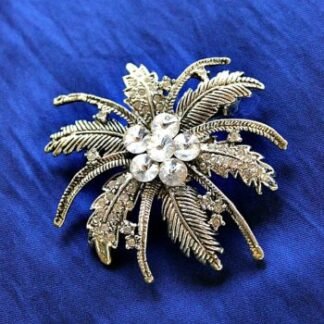 Vintage Antiqued Diamond Rhinestone Flower Burst Pin Brooch, Flower Pins Chatons Rhinestones, Floral Valentine's Day, Ladies Designer Fashion Jewelry Women