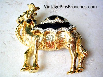 Vintage Large Camel Brooch Pin, Ladies Designer Jewelry Camels, Estate Brooches Pins, Women's Designer Fashion Camel Brooch Pin Animal Jewelry